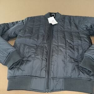 Staple Pigeon Men’s Nylon baseball jacket with vertical baffles Grey XS